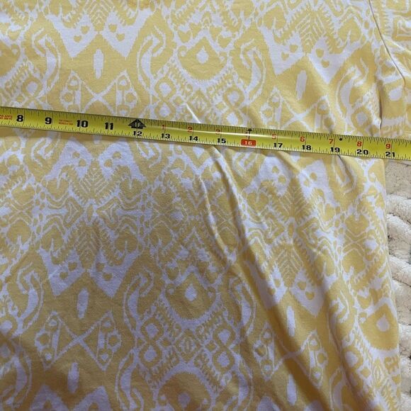 HEARTS OF palm pretty yellow 3/4 length sleeve top size XL - Picture 5 of 6